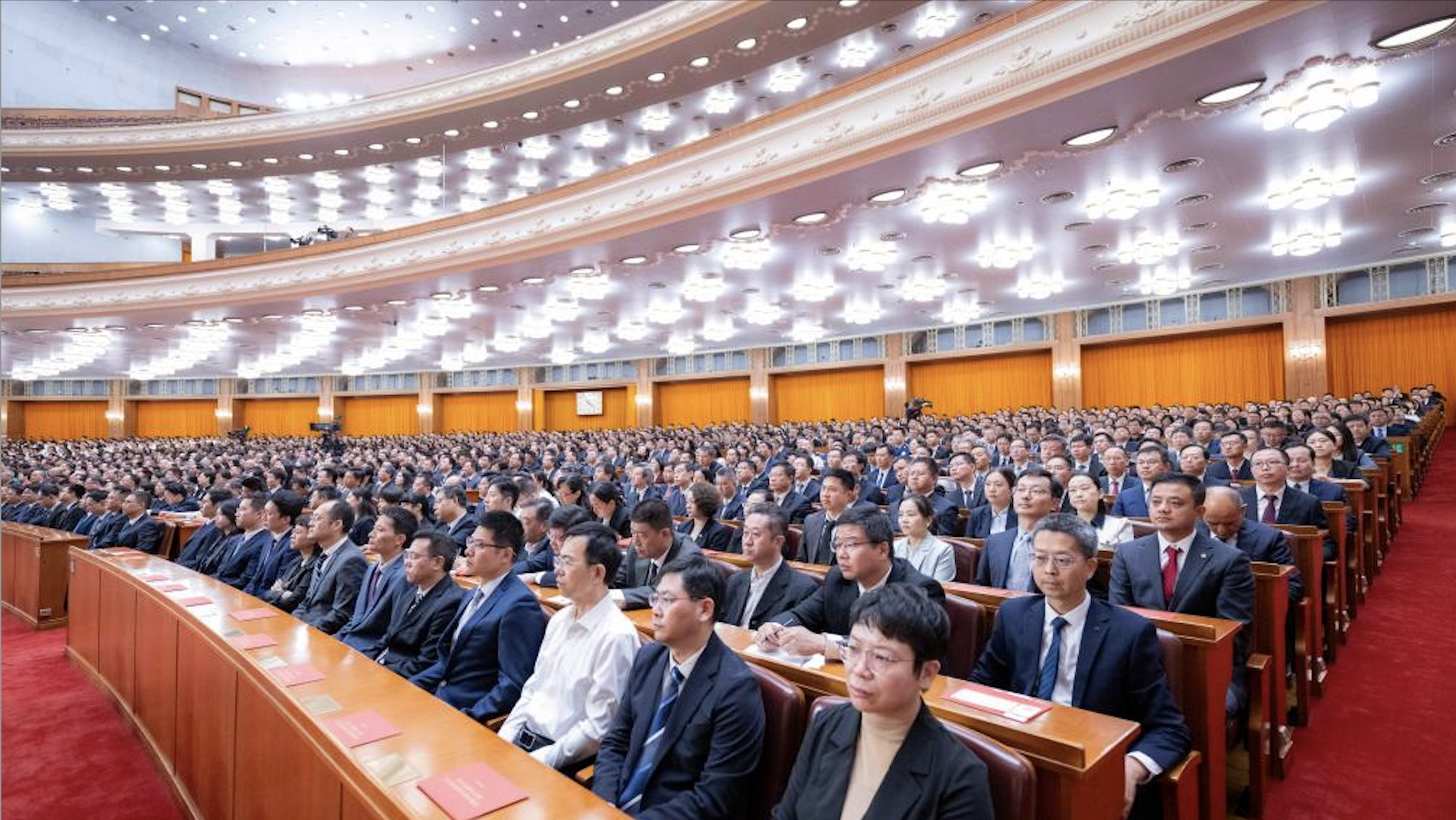 Pertemuan diadakan untuk merayakan ulang tahun ke-70 berdirinya Kongres Rakyat Nasional (NPC) di Aula Besar Rakyat di Beijing, ibu kota Tiongkok, pada 14 September 2024. /Xinhua