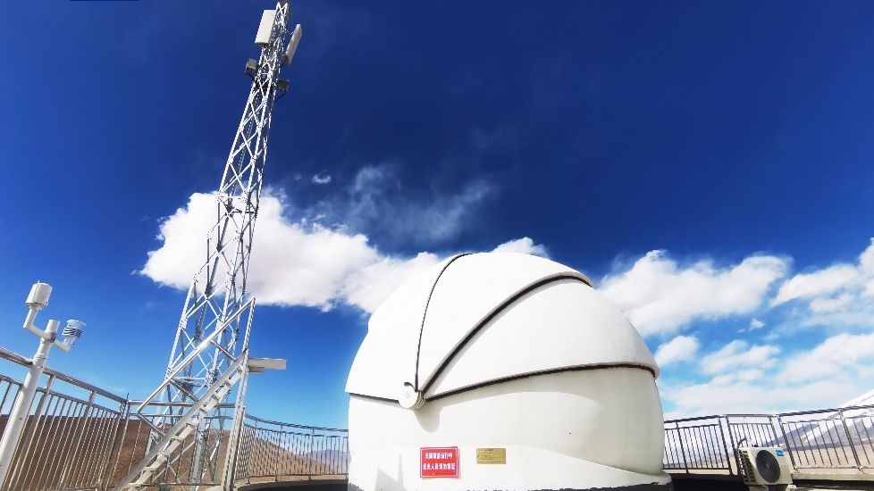 The laser communication ground station on the Pamir Plateau in northwest China's Xinjiang Uygur Autonomous Region. /China Media Group