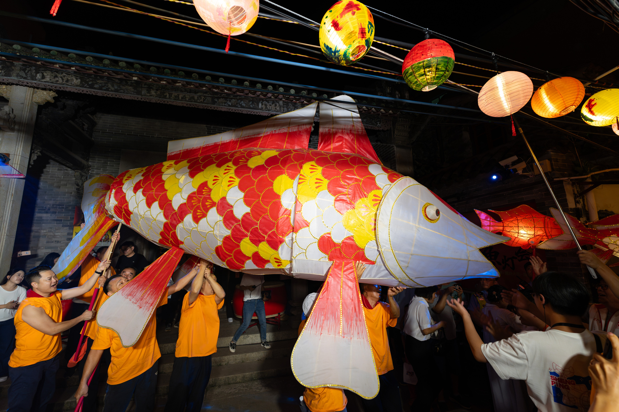 A fish lantern is pictured at the fourth Daliang Fish Lantern Festival in Foshan, Guangdong Province on September 15, 2024. /CFP