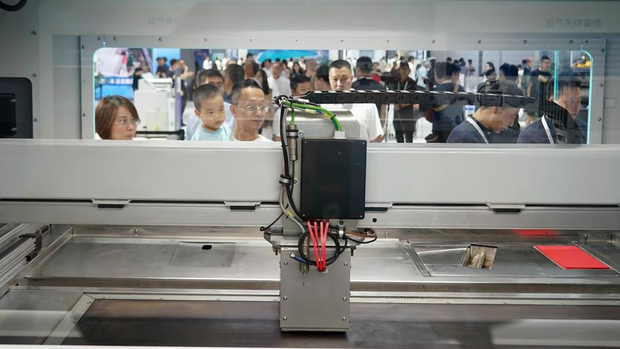 An industry-level 3D printer on display at the 26th China Beijing International High-tech Expo in Beijing, capital of China, July 13, 2024. /Xinhua