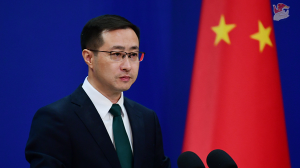 A file photo of Chinese Foreign Ministry spokesperson Lin Jian at a regular press briefing in Beijing, China. /Chinese Foreign Ministry