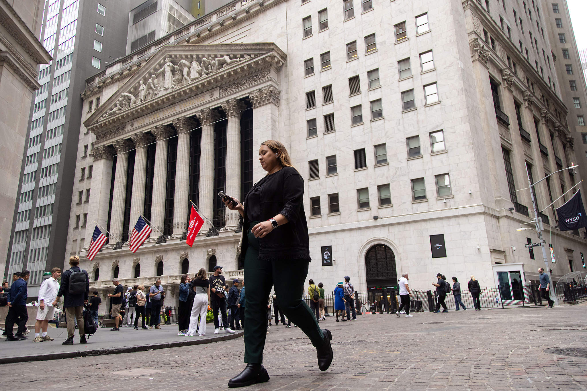 An exterior view of the New York Stock Exchange, U.S., September 18, 2024. /CFP