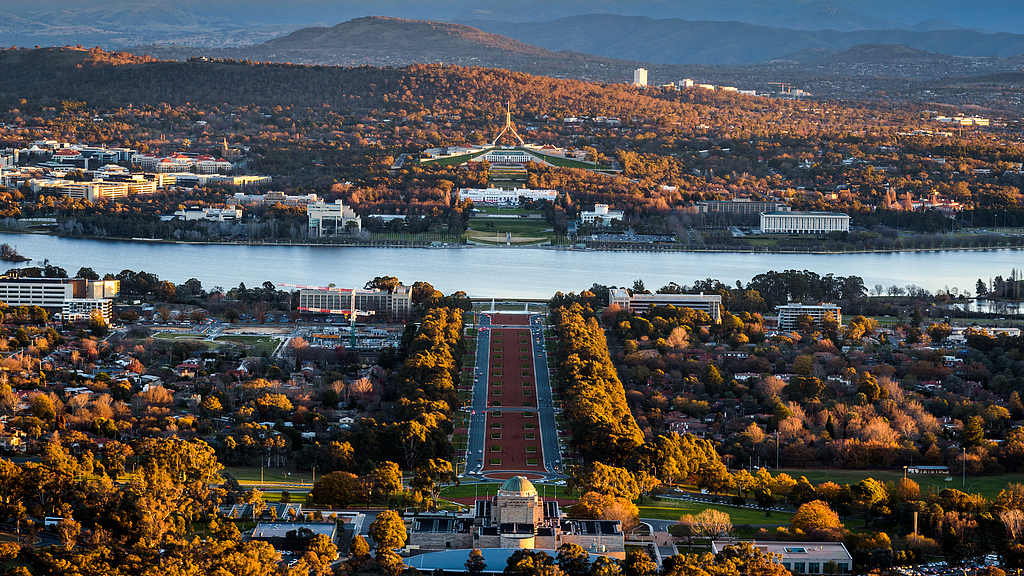 An aerial photo of Australian capital Canberra. /CFP