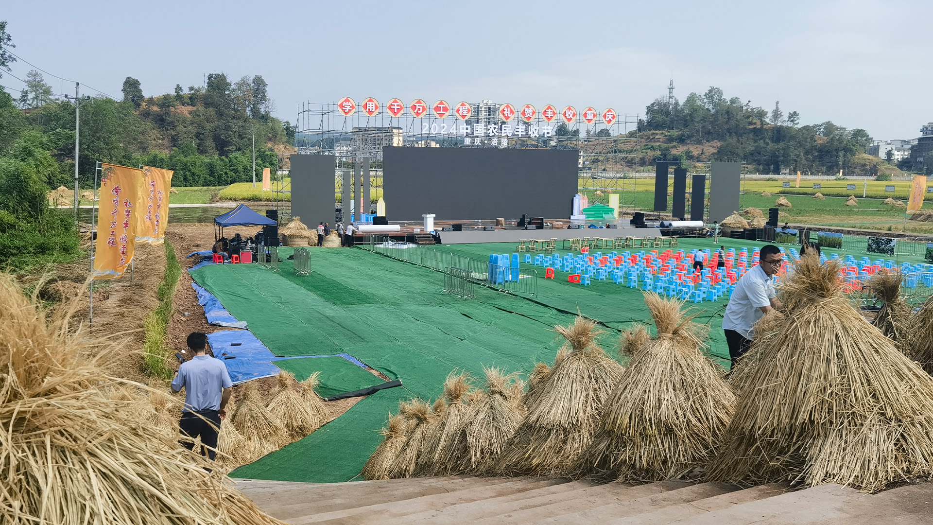 Live: Fishing competition and rice blading in southwest China's Fuling