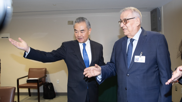 Chinese Foreign Minister Wang Yi meets with Lebanese Foreign Minister Abdallah Bou Habib in New York, U.S., September 23, 2024. /Chinese Foreign Minister