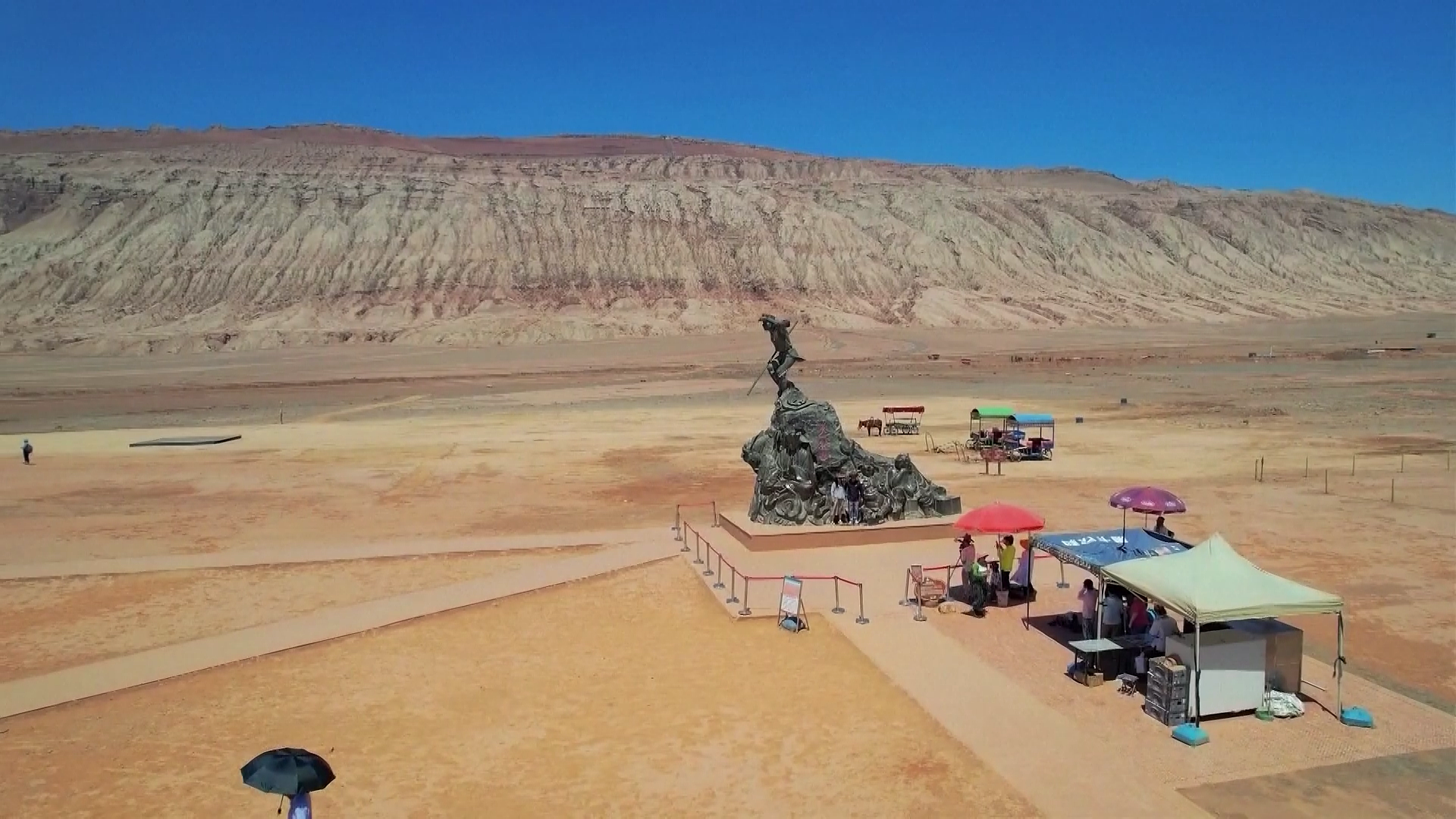 A view of the Flaming Mountain in Turpan City, Xinjiang Uygur Autonomous Region, northwest China, June 24, 2024. /CFP