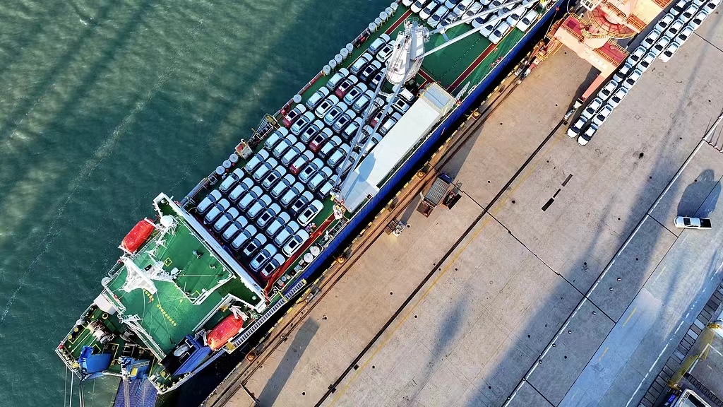 Cars ready for export in east China's Jiangsu Province, September 6, 2024. /CFP