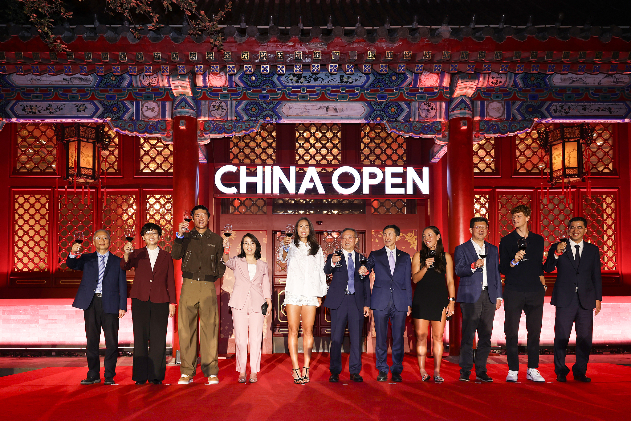 Players attend the China Open player party in Beijing, China, September 25, 2024. /CFP