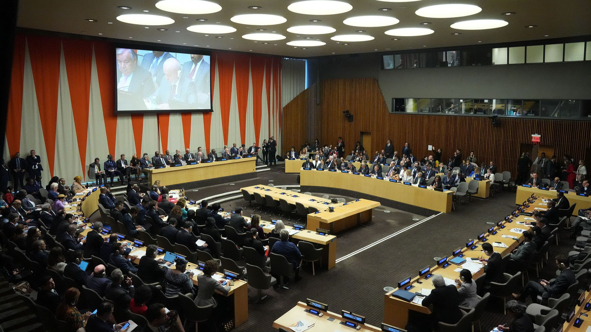 Leaders attend a G20 foreign ministers meeting on the sidelines of the 79th Session of the United Nations General Assembly at the United Nations headquarters in New York City, U.S., September 25, 2024. /CFP