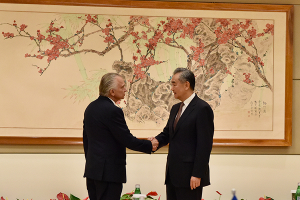 Chinese Foreign Minister Wang Yi meets with Costa Rican Foreign Minister Arnoldo Andre Tinoco on the sidelines of the UN General Assembly in New York, U.S., September 26, 2024. /Chinese Foreign Ministry