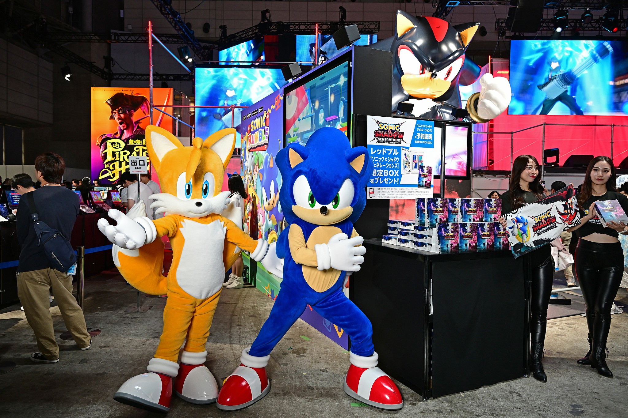 Sonic figures on display at the Bandai Namco Entertainment Inc. booth at the Tokyo Game Show 2024 at Makuhari Messe in Chiba, Japan, September 26, 2024. /CFP