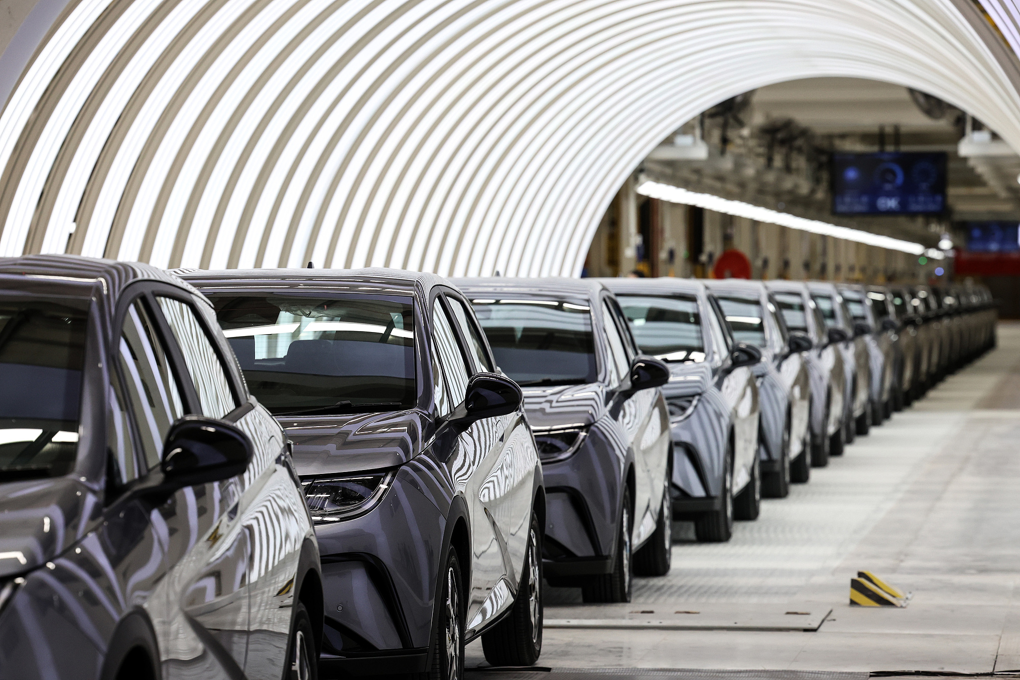 A view of BYD's new factory in Nikhom Phatthana, Rayong, Thailand, July 4, 2024. /CFP