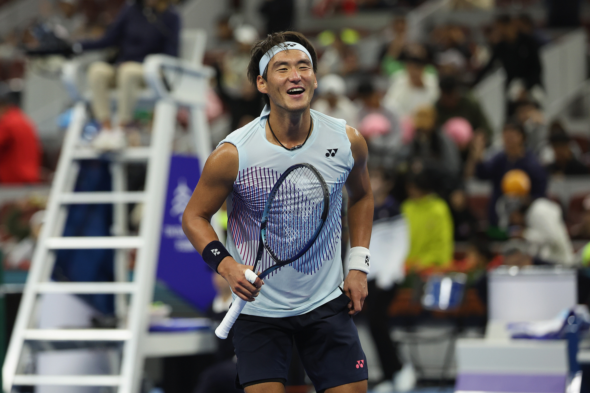 Bu Yunchaokete of China celebrates his win at the China Open in Beijing, China, September 30, 2024. /CFP