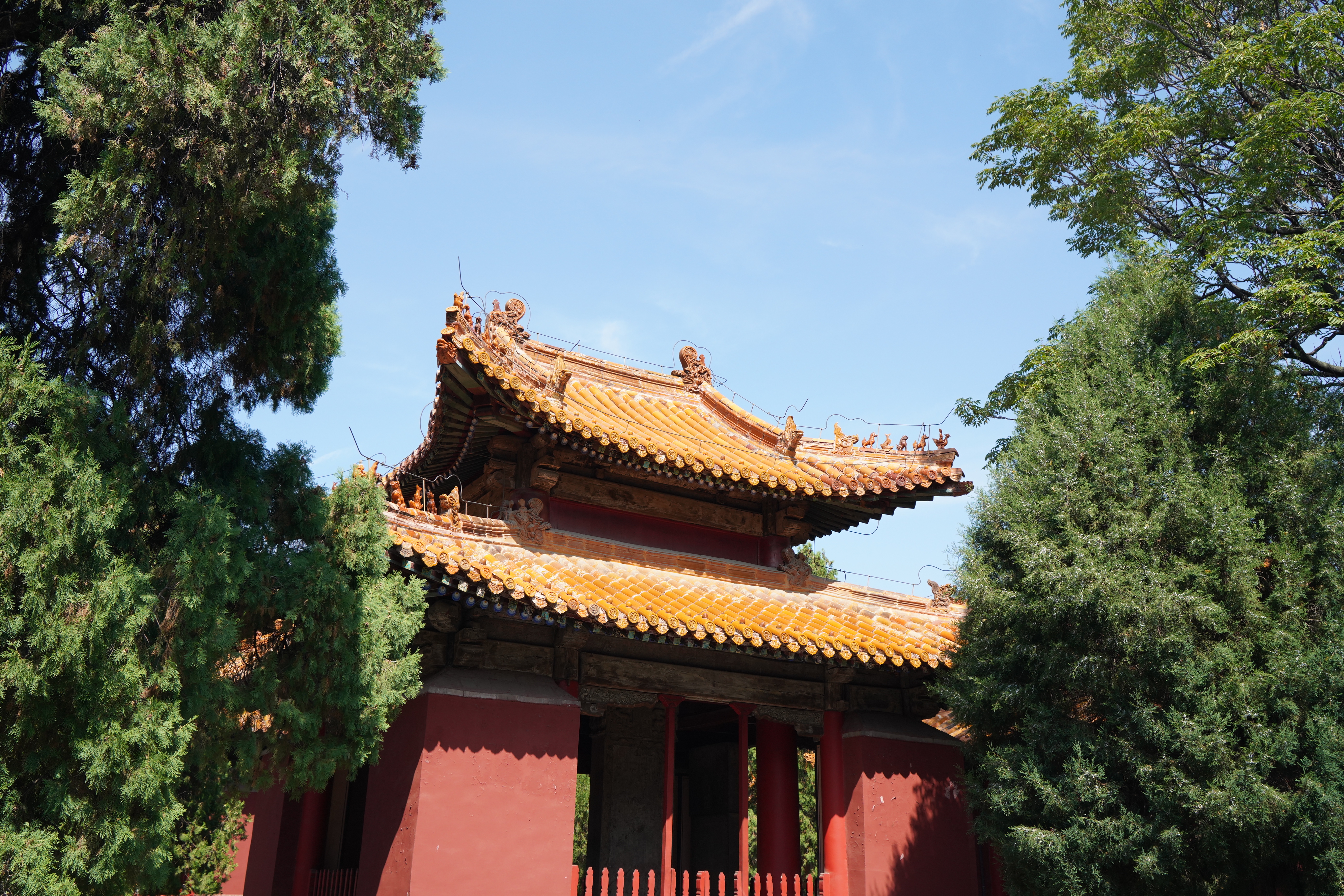 A stele pavilion is pictured at the Temple of Confucius in Qufu, Shandong Province. /CGTN