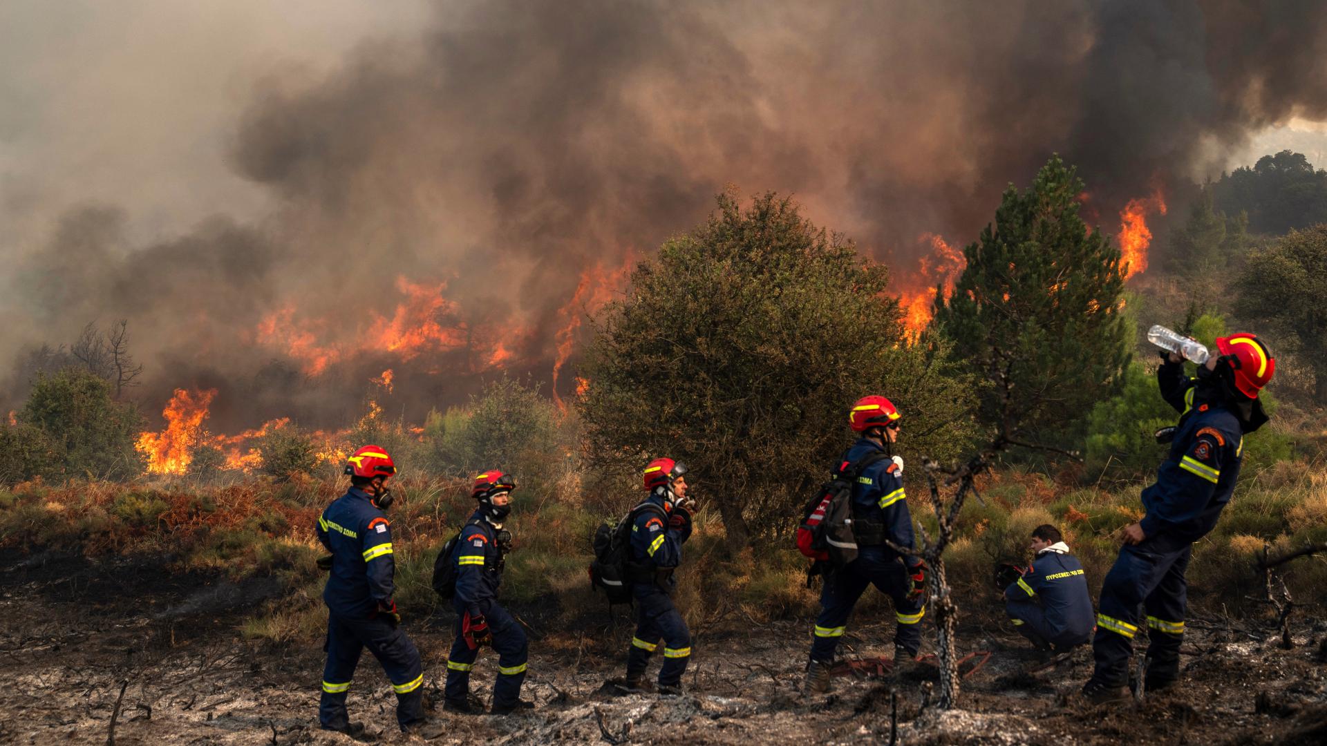 Greek firefighters advance in controlling fatal forest fire