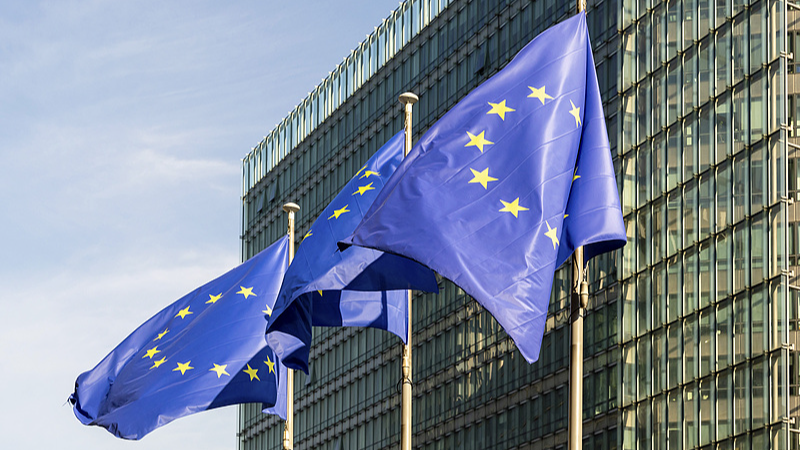 European Union flags flap in the wind in Brussels, June 27, 2024. /CFP