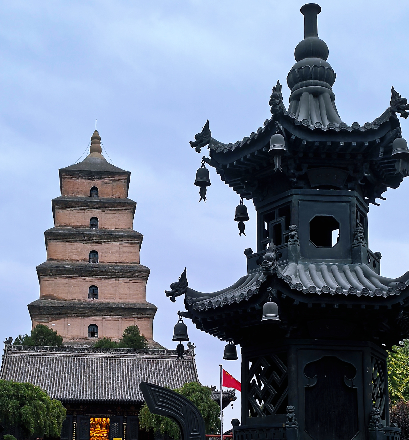 A view of the Great Wild Goose Pagoda in Xi'an, northwest China's Shaanxi Province, in this photo taken in September 2024 /CGTN