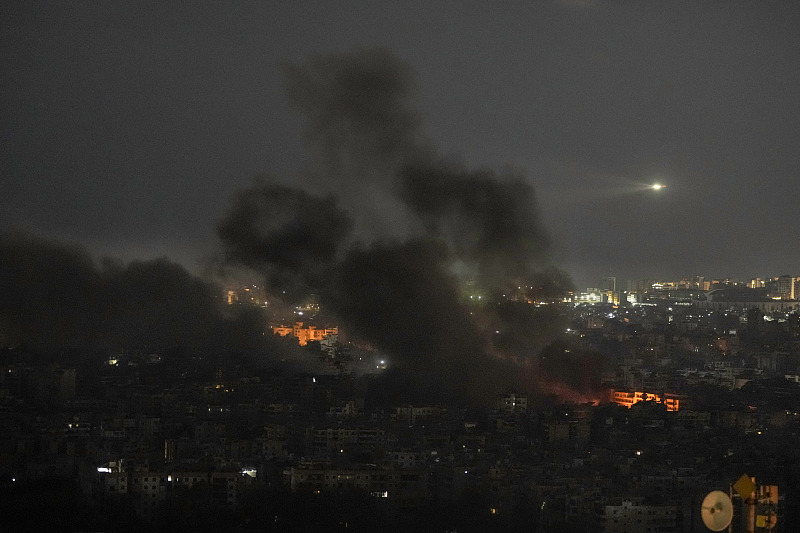 Smoke rises after Israeli airstrikes in Dahiyeh, Beirut, Lebanon, October 5, 2024. /CFP