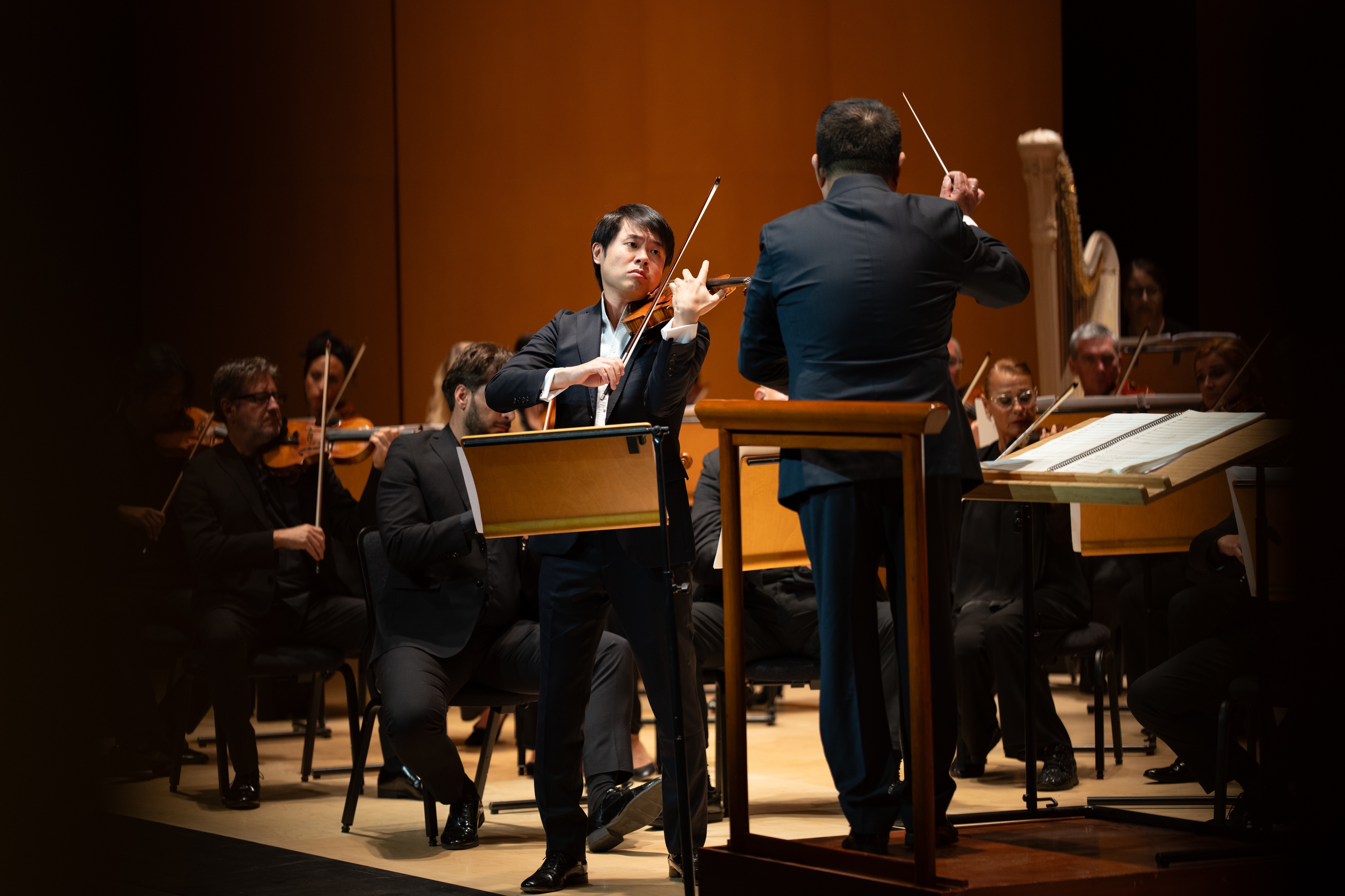 Chinese violinist Huang Mengla performs Zhao Jiping's Violin Concerto No. 1 during the 