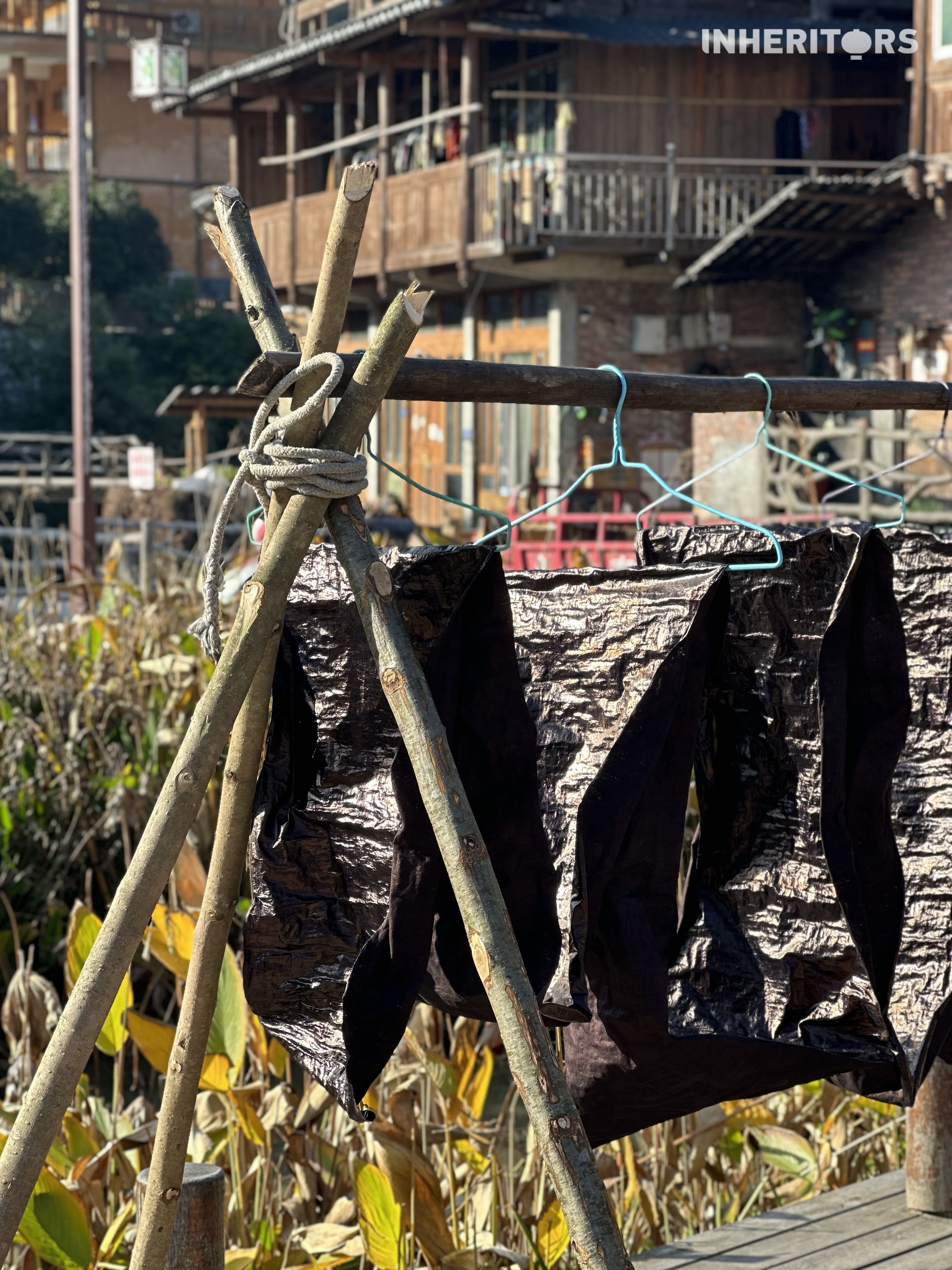 A view of a Dong village during the cloth dyeing season in southwest China's Guizhou Province. /CGTN