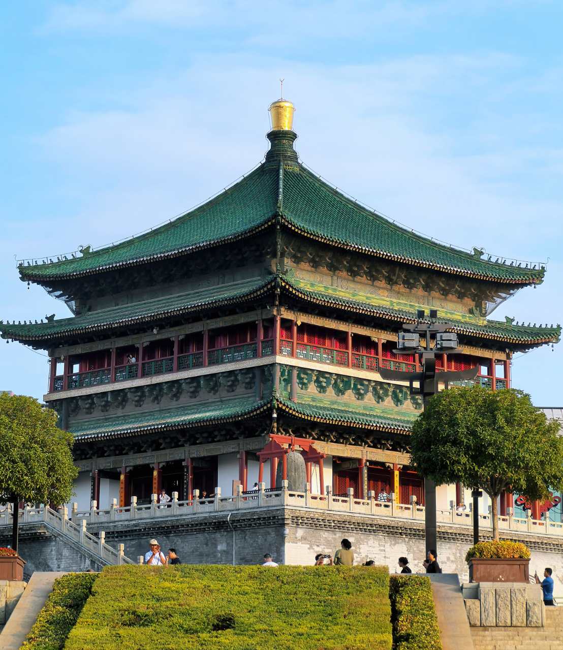 A view of the Bell Tower in the center of Xi'an, northwest China's Shaanxi Province. /CGTN