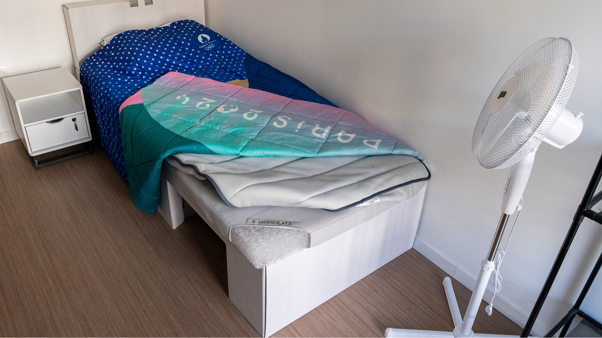 Cardboard beds of Paris Olympic Village shipped away for second life