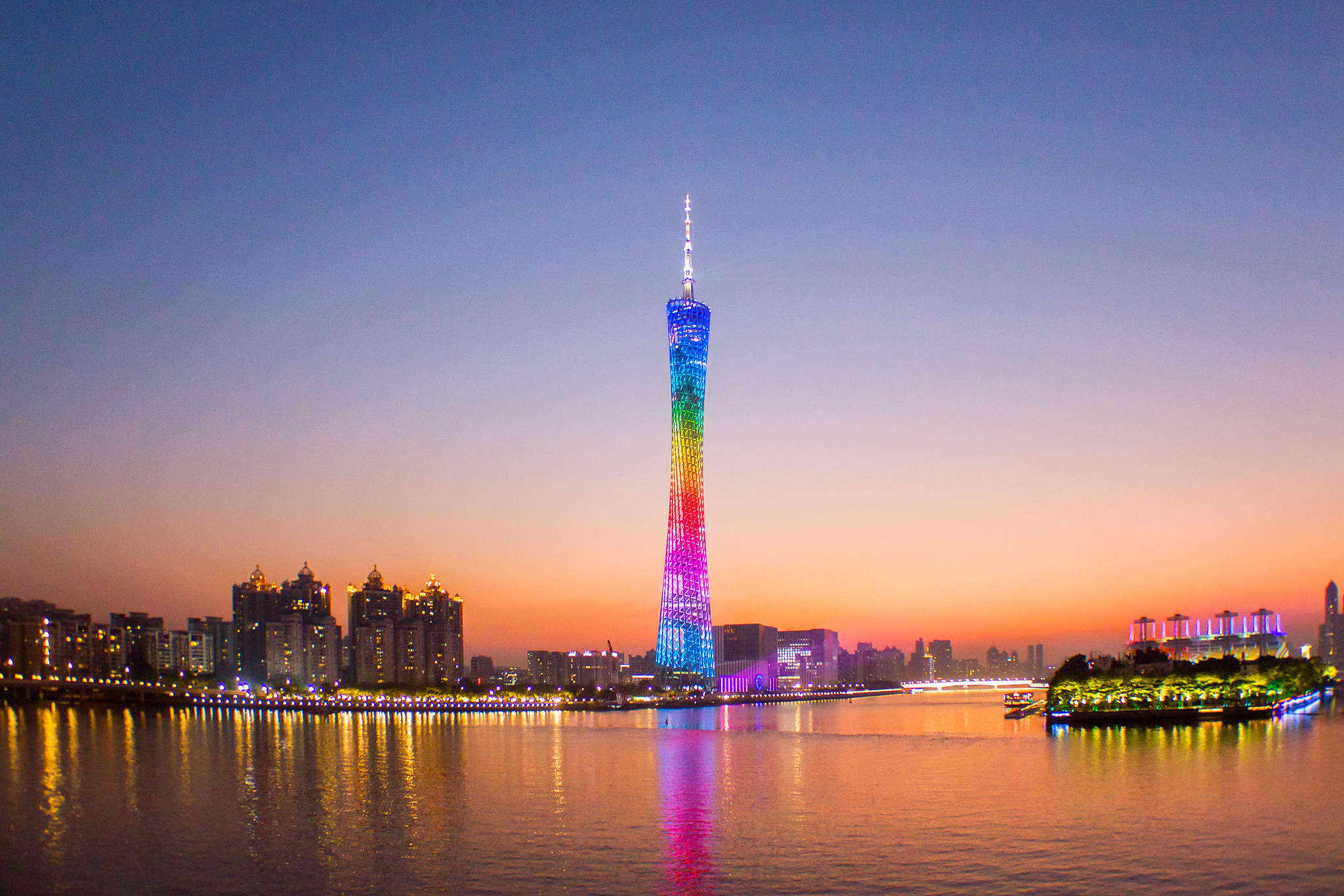 A view of the Canton Tower, a landmark in Guangzhou, Guandong Province, China, November 2, 2017. /CFP Canton Tower 