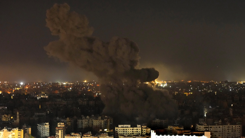 Smoke rises from an Israeli airstrike in Dahiyeh, Beirut, Lebanon, October 8, 2024. /CFP