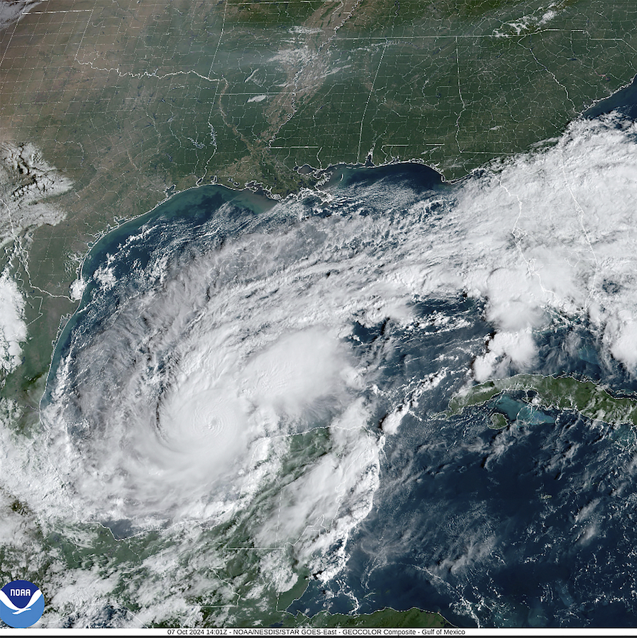 Satellite image shows Hurricane Milton, October 7, 2024. /CFP