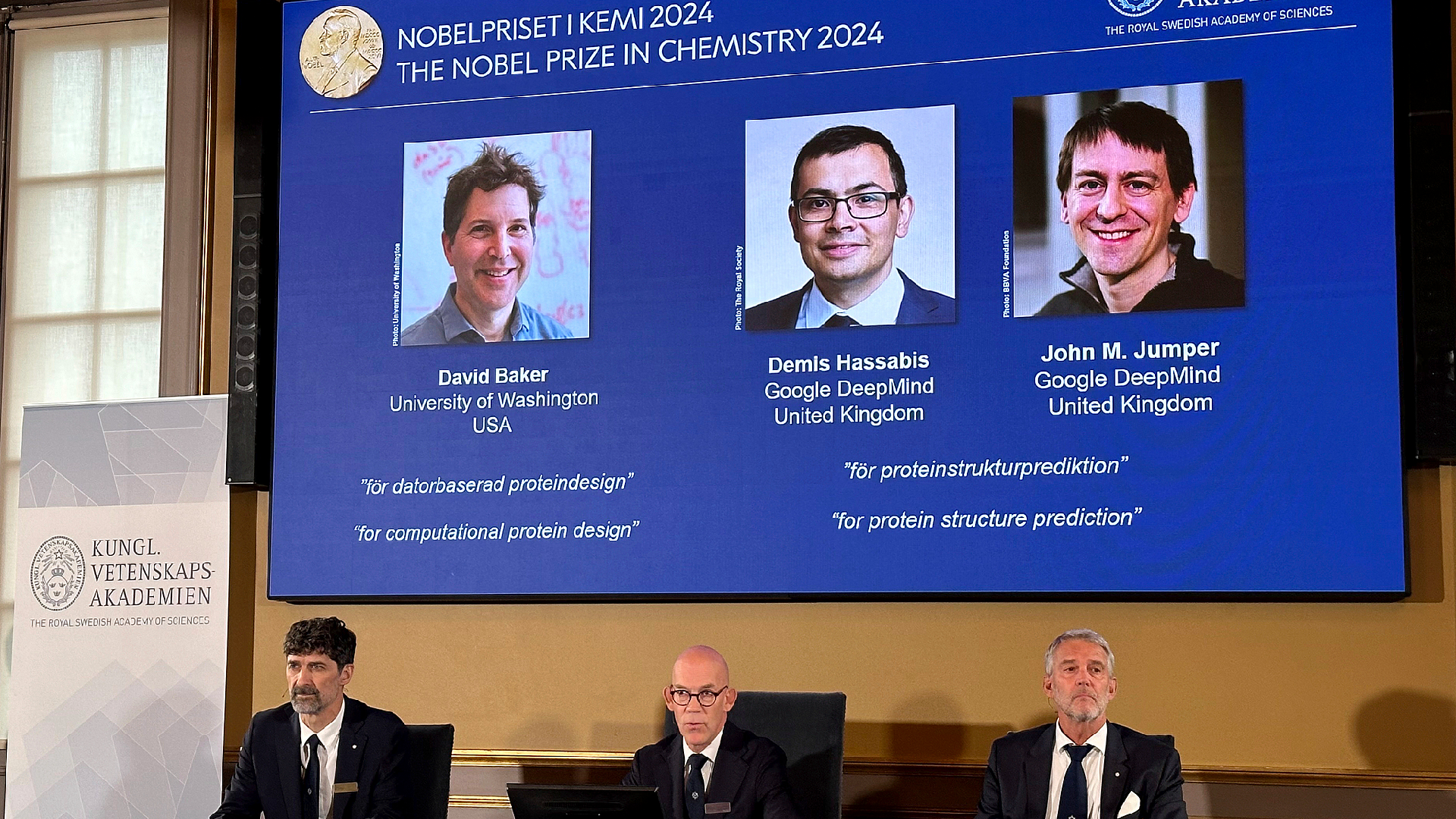 Three scientists win Nobel Prize in chemistry for their contributions to protein research