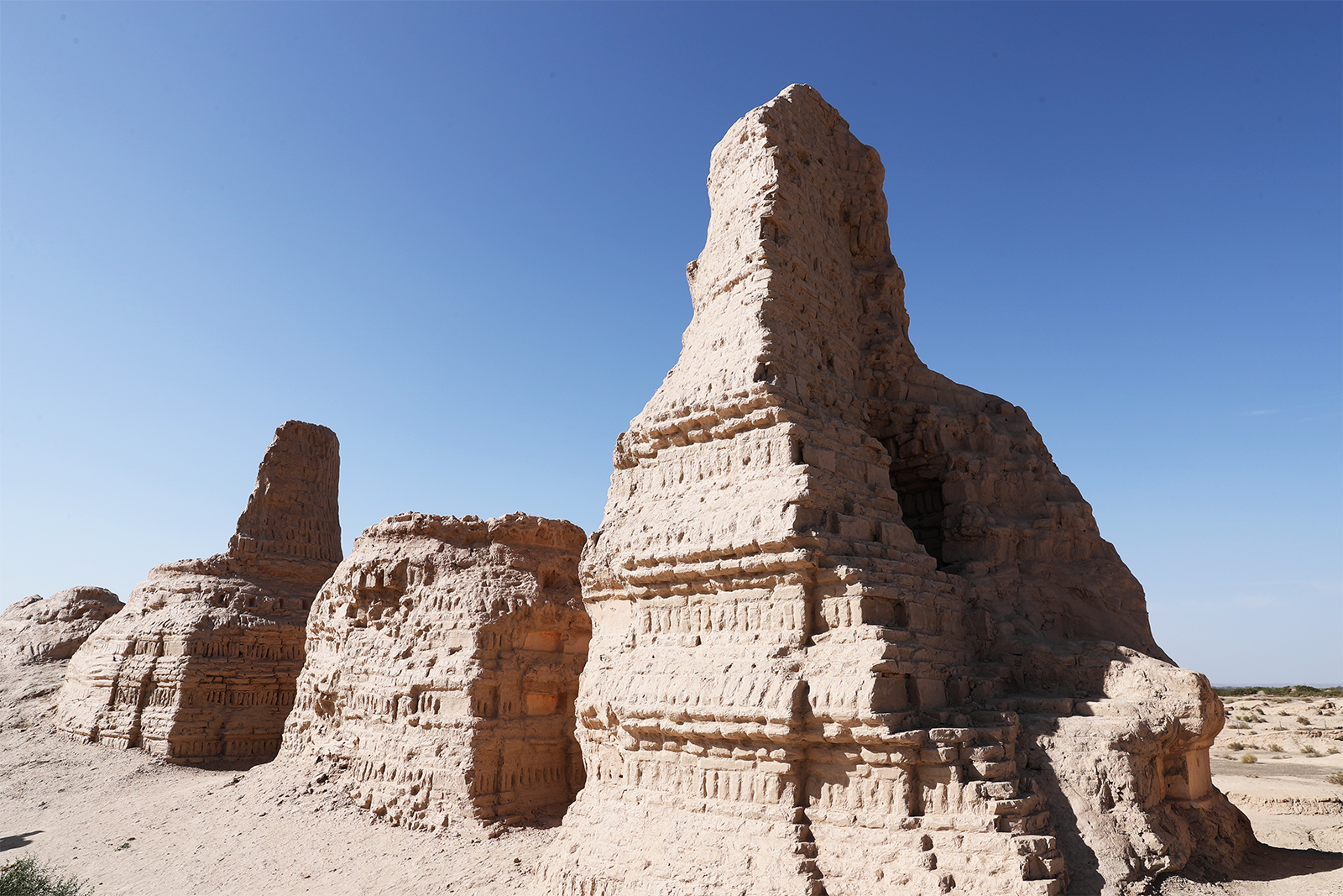 A view of the remnants of Suoyang City in Guazhou County, Gansu Province /CGTN