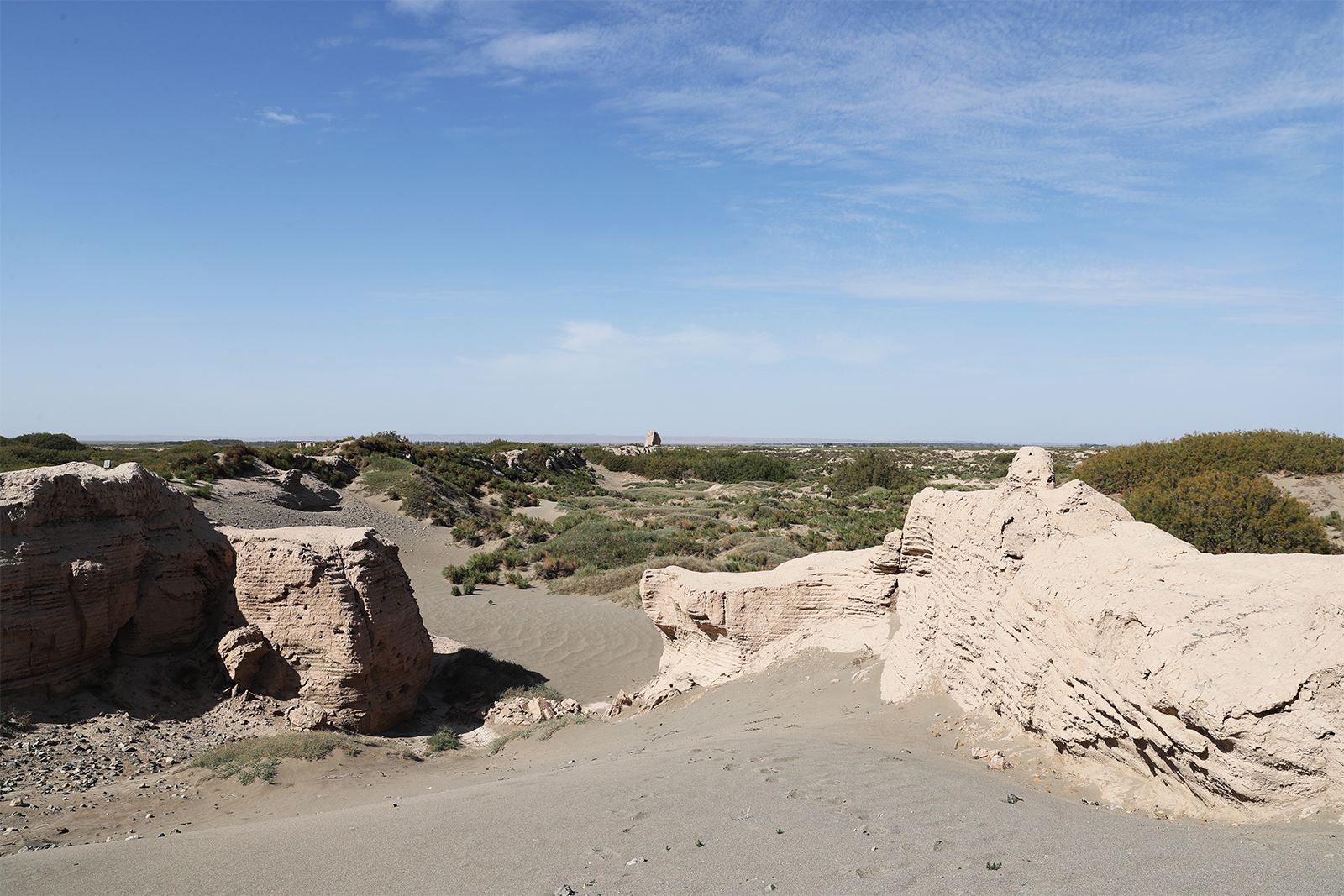 A view of the remnants of Suoyang City in Guazhou County, Gansu Province /CGTN