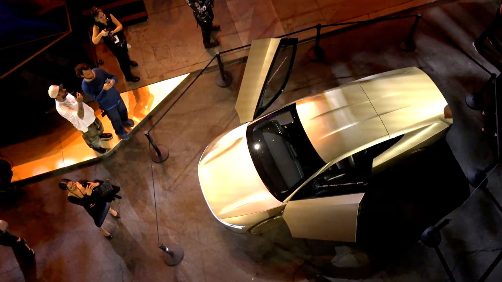 Tesla's robotaxi is displayed at an unveiling event in Los Angeles, U.S., October 10, 2024. /Tesla handout via Reuters