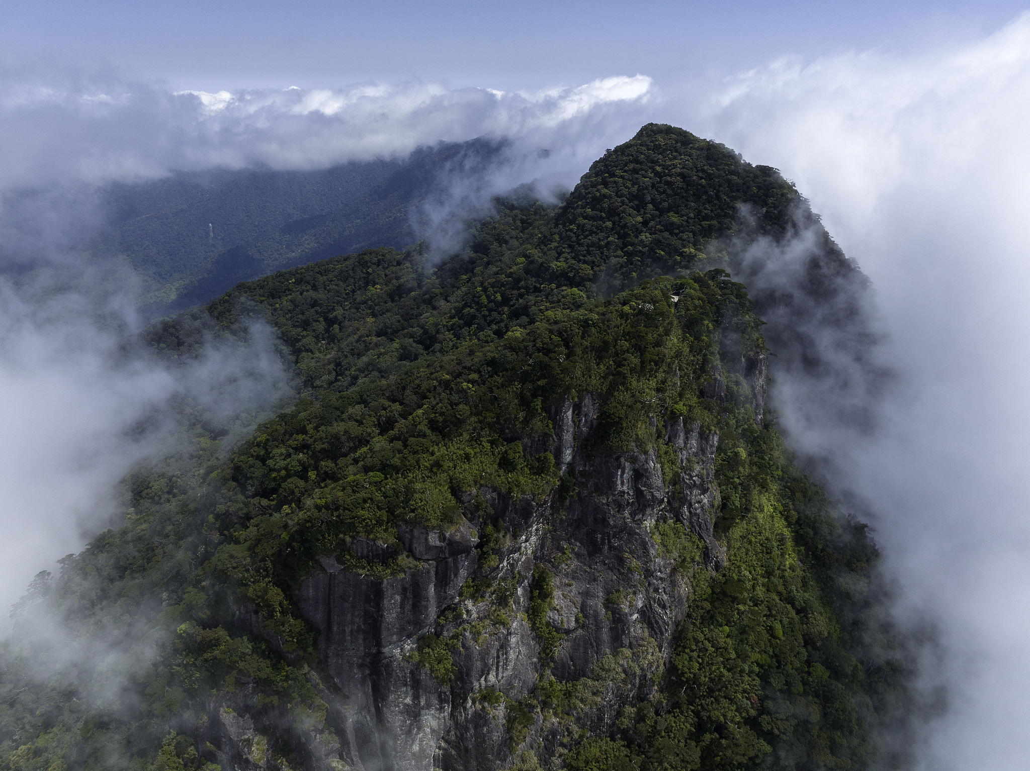 A file photo of the main peak of Wuzhi Mountain in the Hainan Tropical Rainforest National Park /CFP