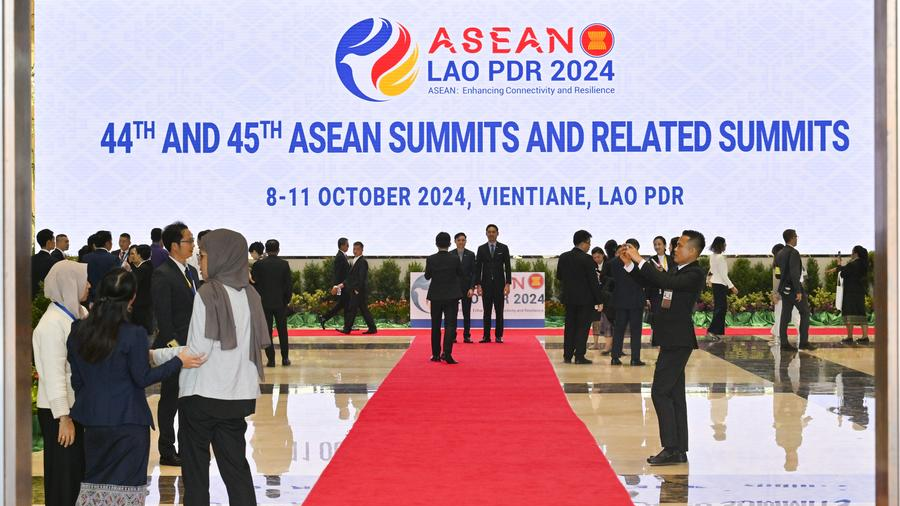 The venue of the 19th East Asia Summit in Vientiane, capital of Laos, October 11, 2024. /Xinhua