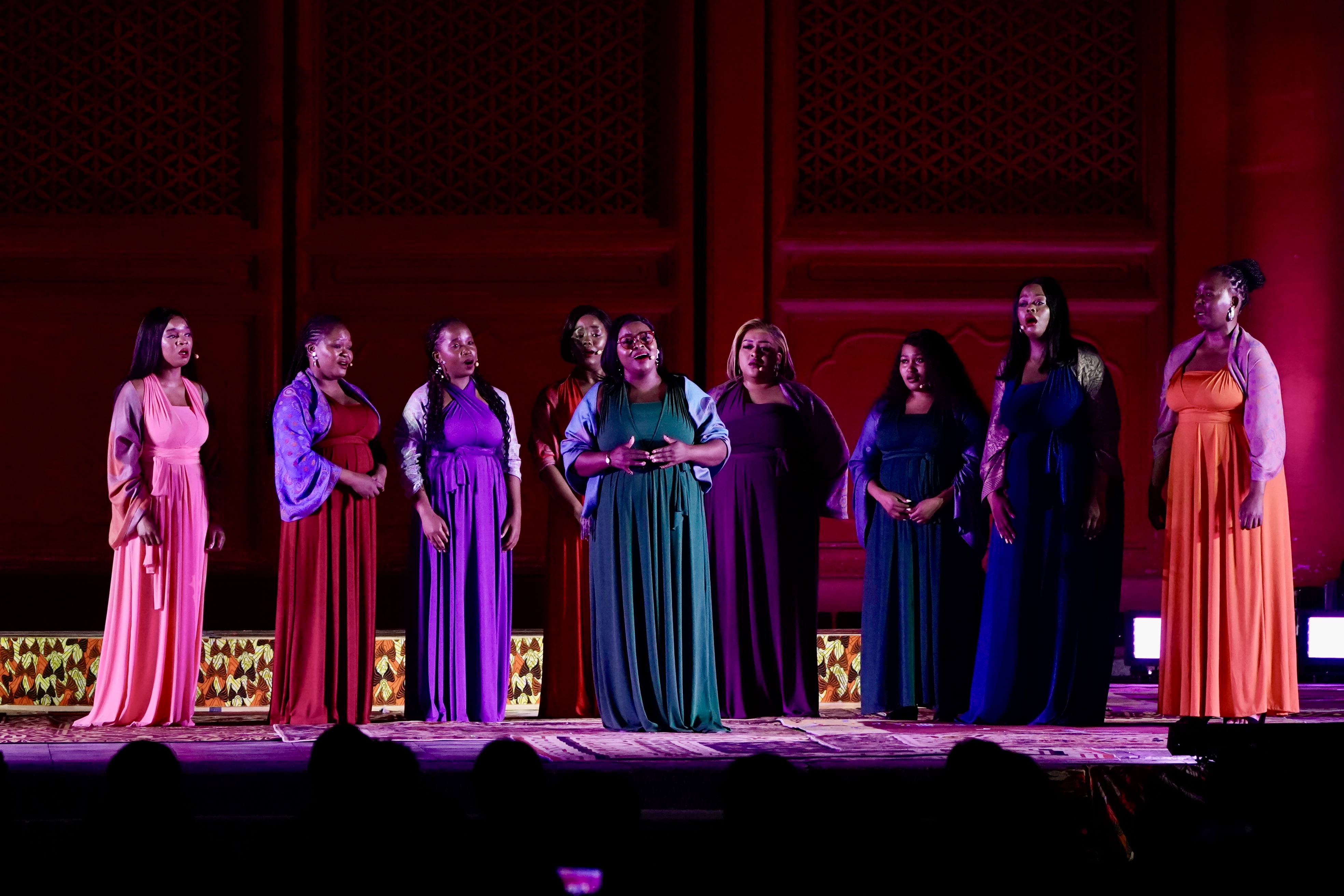 The Cape Town Opera's Chorus from South Africa stages a show at the Temple of Heaven in Beijing on Oct 10, 2024, ahead of their anticipated opera performance Porgy and Bess tonight and tomorrow evening. /Photo provided to CGTN