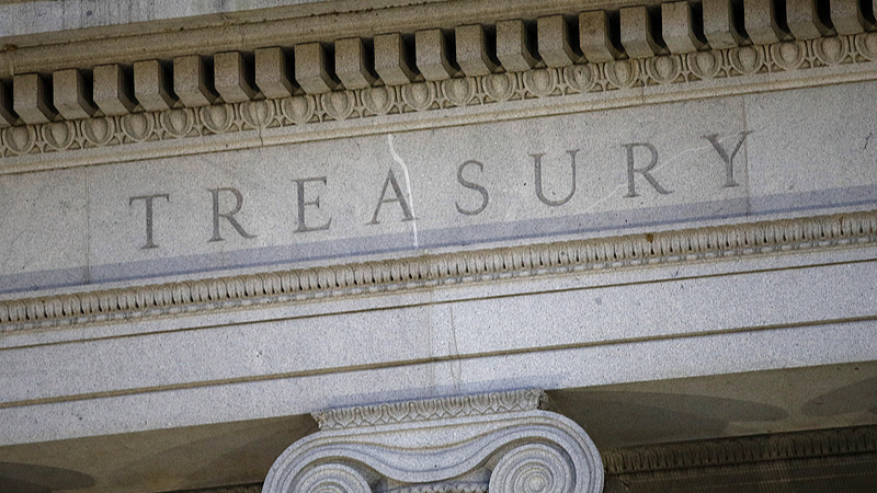 The headquarters of the United States Department of the Treasury. /CFP