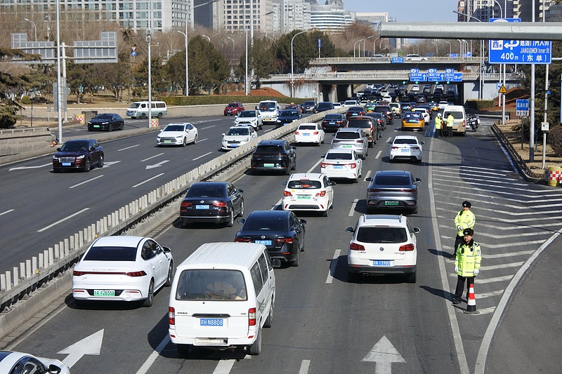 Traffic in Beijing, China, February 25, 2024. /CFP