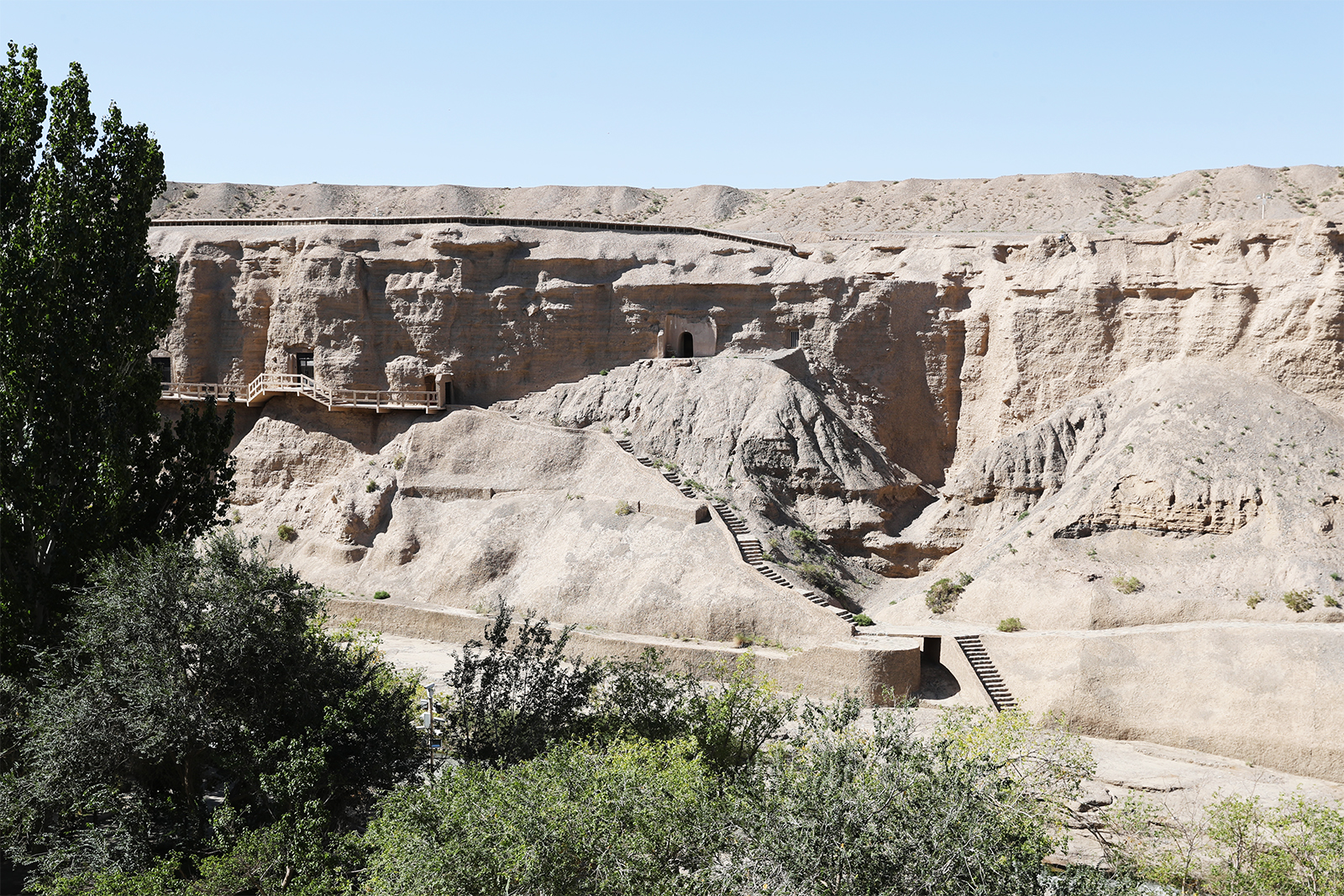 The Yulin Caves are a series of caves carved into the steep cliffs along the Yulin River Gorge in Guazhou County, Gansu Province. /CGTN