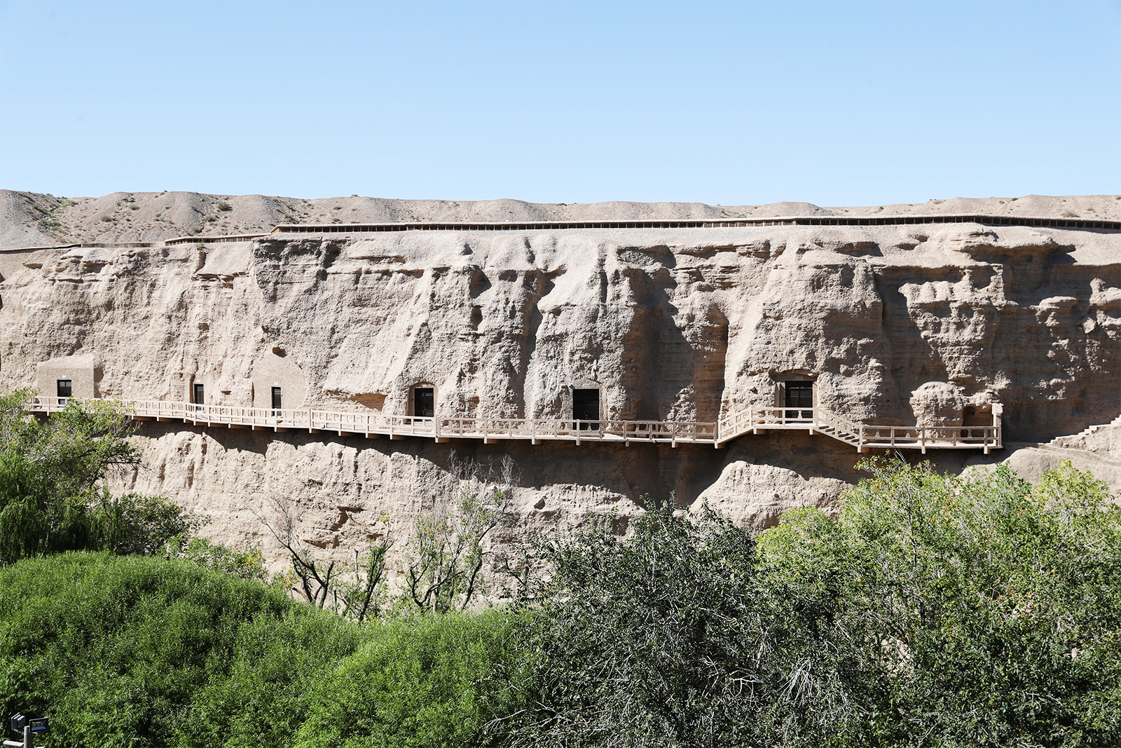 The Yulin Caves are a series of caves carved into the steep cliffs along the Yulin River Gorge in Guazhou County, Gansu Province. /CGTN