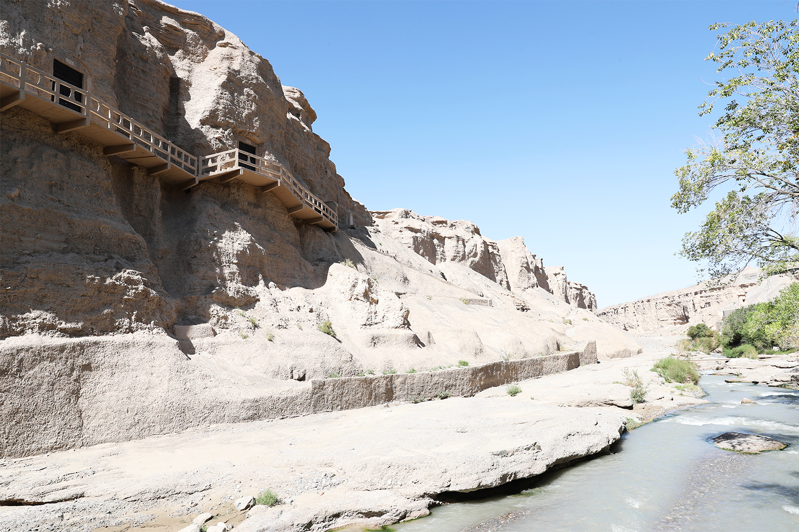 The Yulin Caves are a series of caves carved into the steep cliffs along the Yulin River Gorge in Guazhou County, Gansu Province. /CGTN