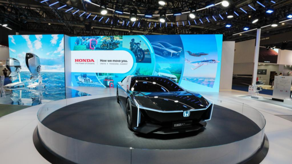 A Honda e:N Concept vehicle displayed at the 6th China International Import Expo in east China's Shanghai, November 5, 2023. /Xinhua