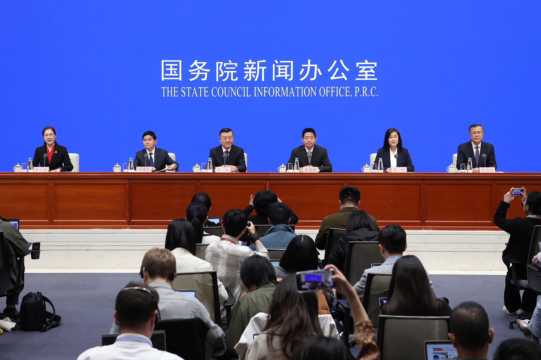 Officials introduce relevant information on promoting development of the housing market at a press conference in Beijing on October 17, 2024. /CFP