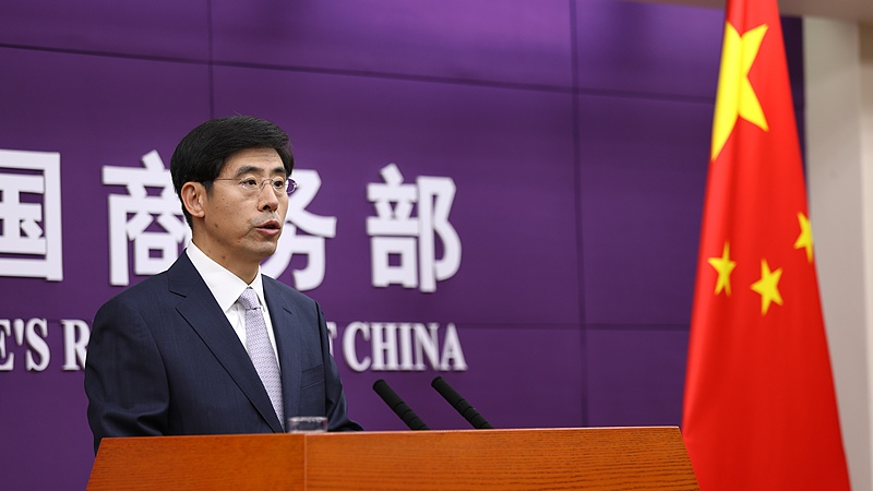 A file photo of He Yadong, spokesperson for the Chinese Ministry of Commerce. /CFP