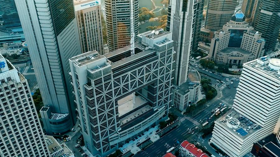 This file photo shows an exterior view of the Shanghai Stock Exchange in Shanghai, east China. /Xinhua