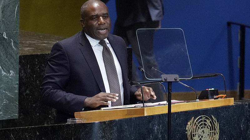 Britain's Foreign Secretary David Lammy addresses the the Summit of the Future, in the United Nations General Assembly, September 23, 2024. /CFP