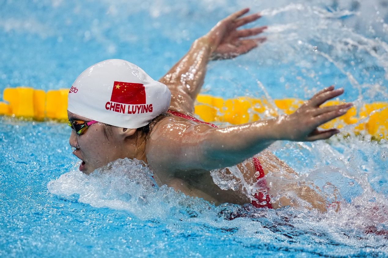 China's Chen Luying during the women's 200m butterfly final at the World Aquatics Short Course Swimming World Cup in Shanghai, China, October 18, 2024. /CFP