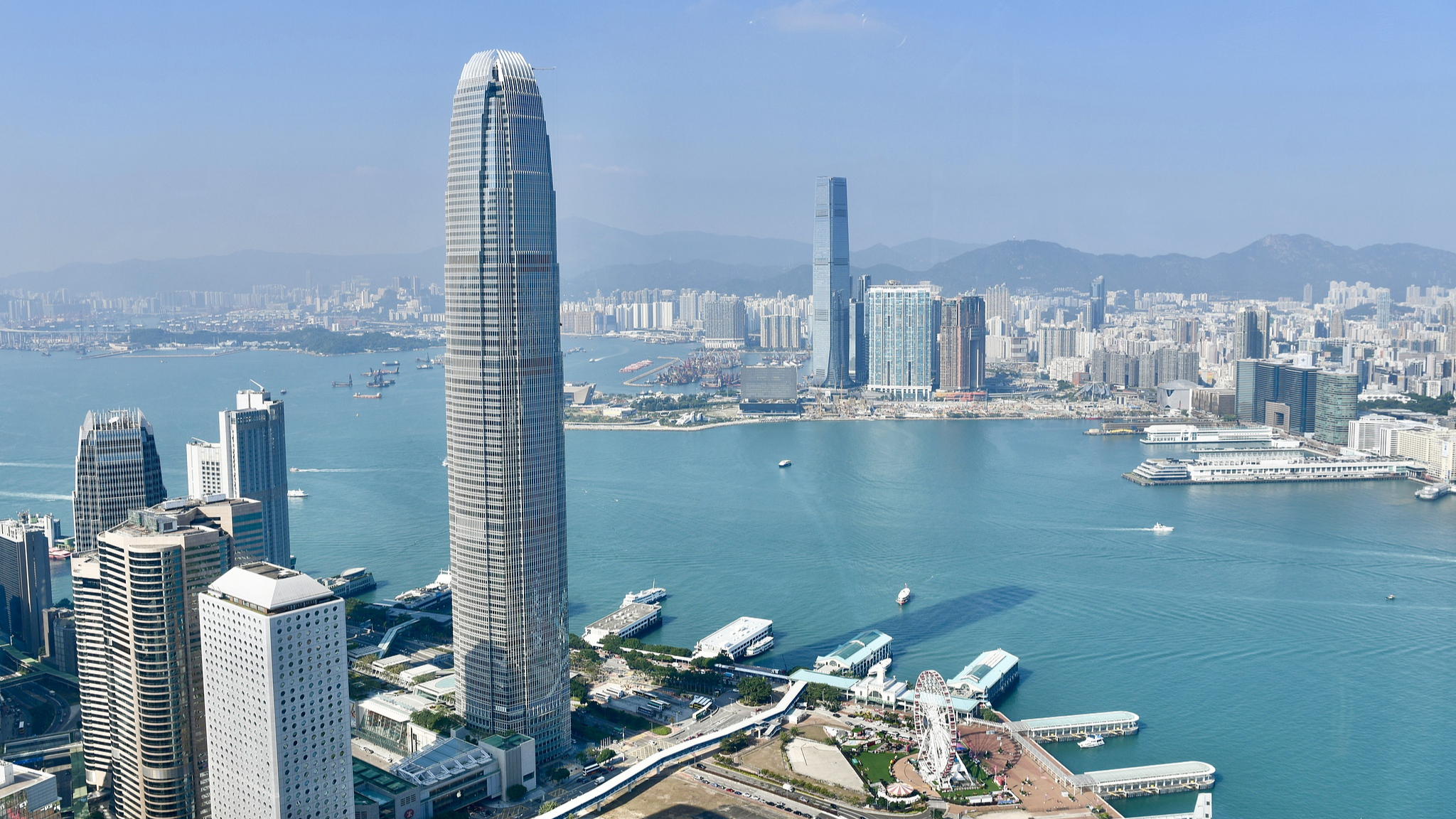 The Hong Kong International Finance Center Tower and Victoria Harbor in south China's HKSAR, November 24, 2023. /CFP