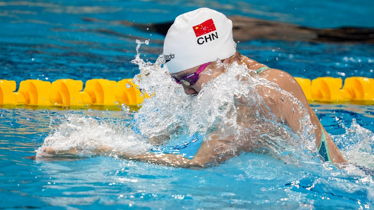 Tang sets Asian record again as China dominate Swimming World Cup CGTN