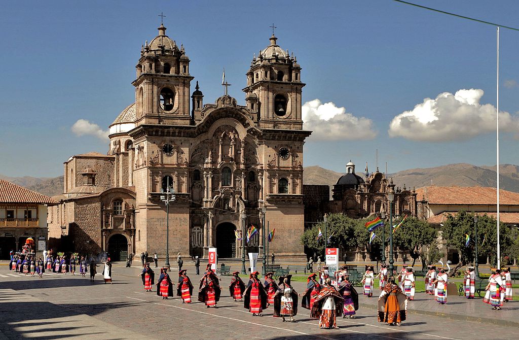 A file photo shows actors reenacting an ancient ritual during the Inti Raymi Festival in Cuzco, Peru. /CFP 